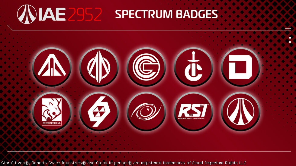 Star Citizen Badges Spectrum IAE 2952