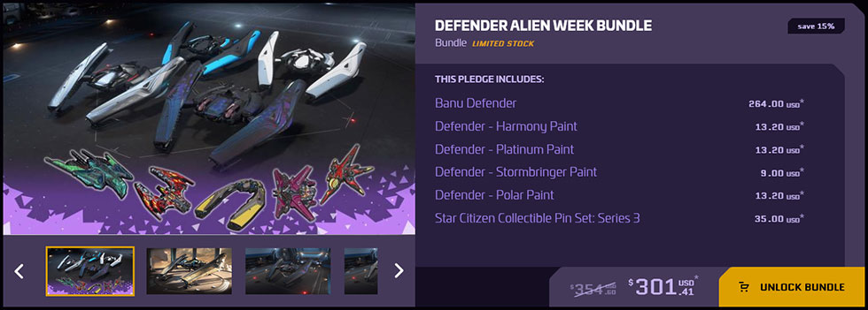 Star Citizen Alien Week 2952: Bundle Defender
