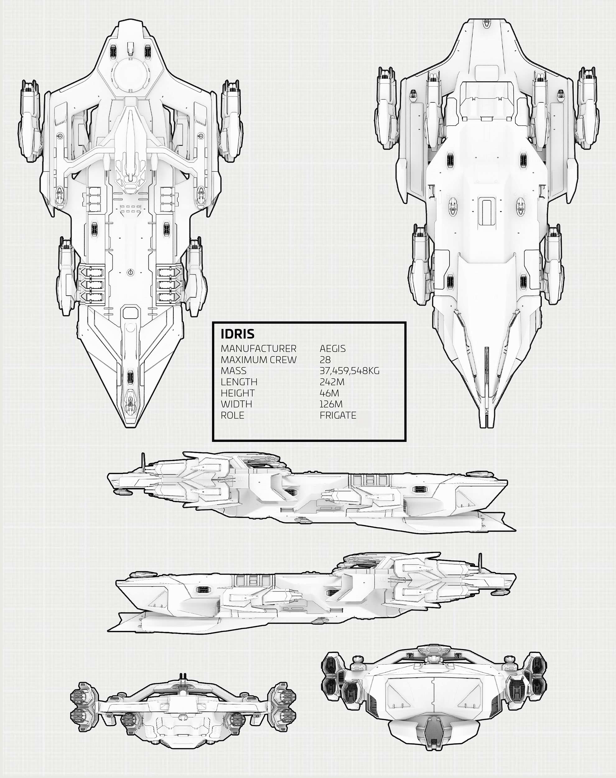 Star Citizen Aegis Idris Schematic