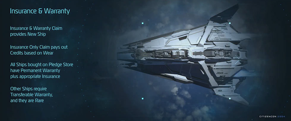Star Citizen CitizenCon 2954: Insurance & Warranty
