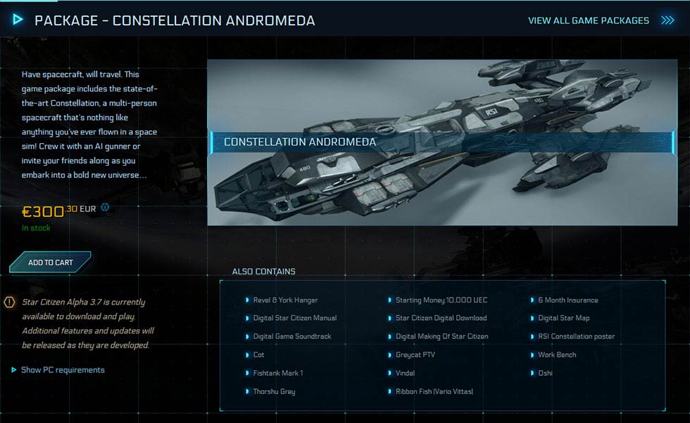 Star Citizen Package RSI Constellation Andromeda