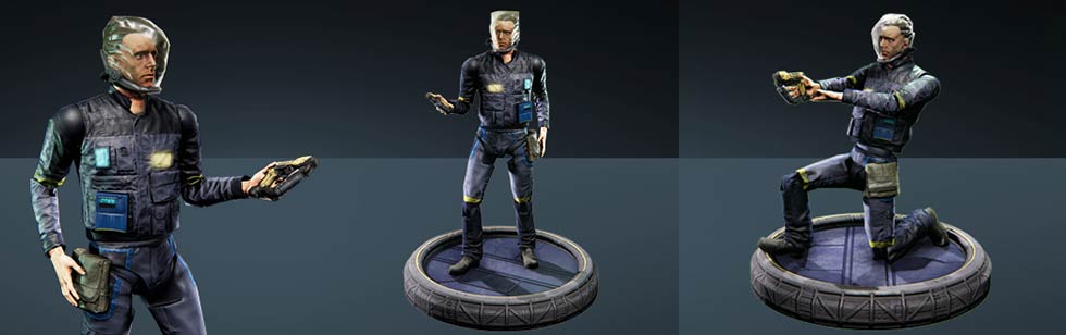 Star Citizen Takuetsu Armin Trask Replica Figure