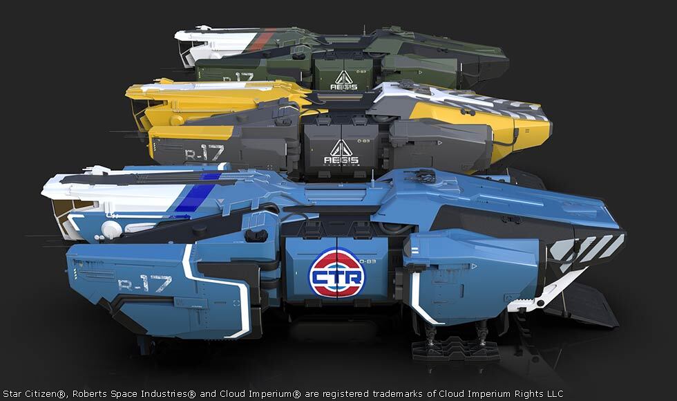 Star Citizen Vulcan Skins Bleu Jaune Vert