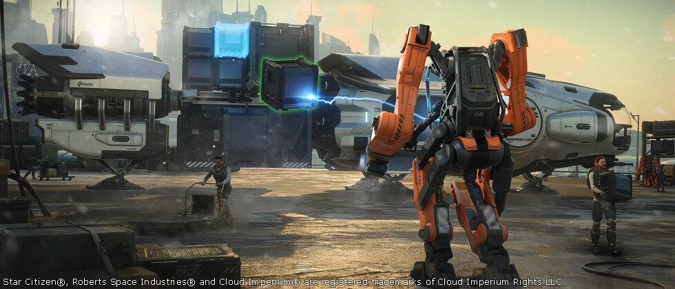 Star Citizen Argo ATLS chargeant un Hull A sur MicroTech
