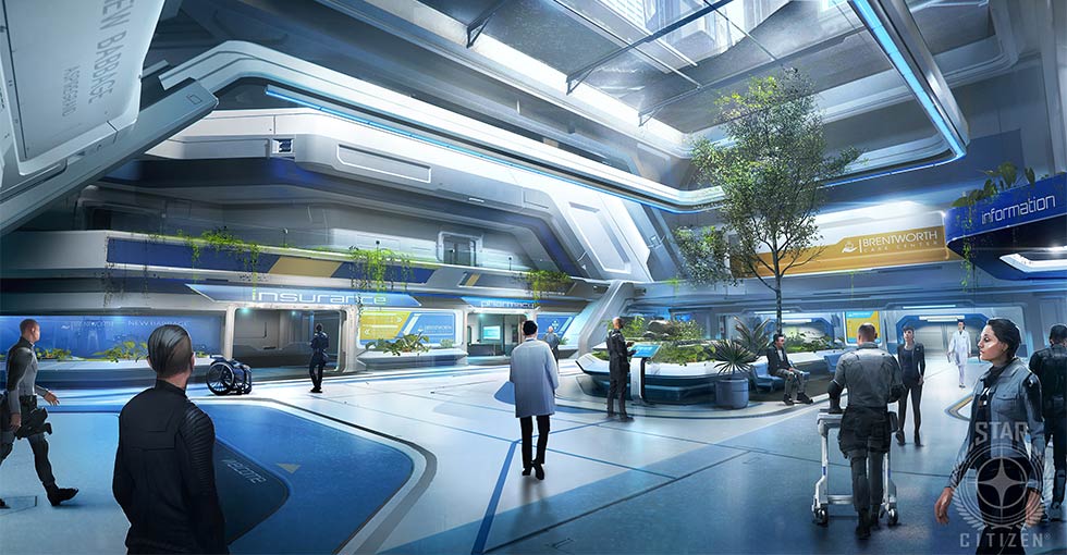 Star Citizen ArtEnv New Babbage Hospital Lobby