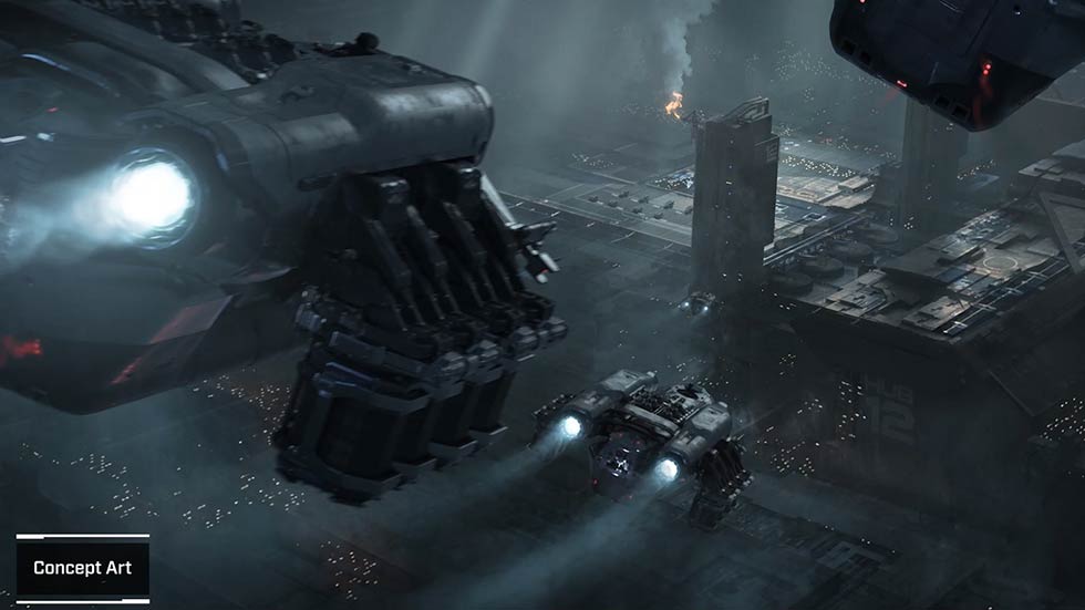 Star Citizen Misc Expanse Concept Art : En vol d'approche