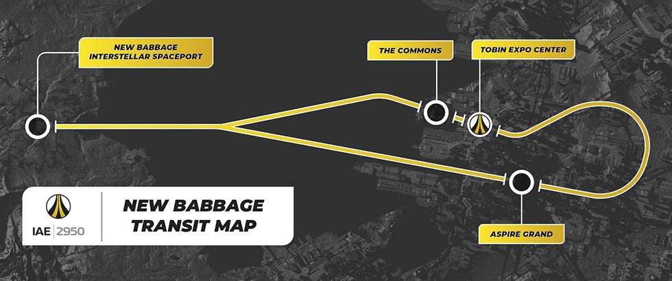 Star Citizen IAE 2950 Transit Map