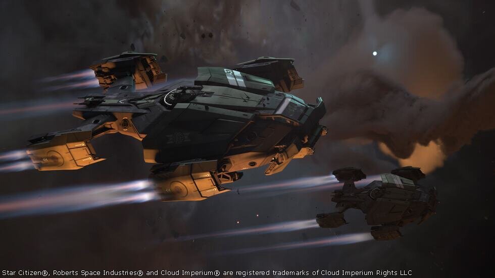 Star Citizen Anvil Legionnaire Concept Art : Vaisseau en approche