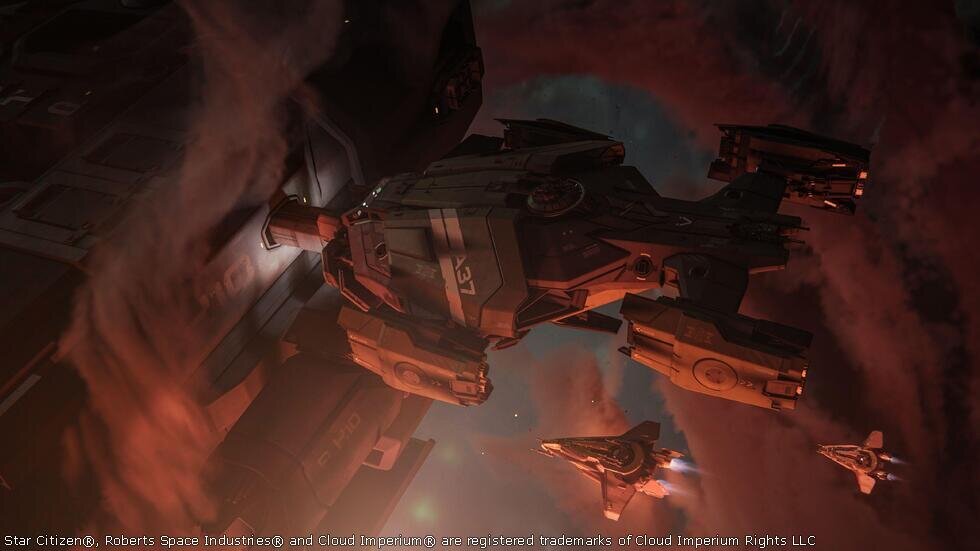 Star Citizen Anvil Legionnaire Concept Art : Vaisseau en approche