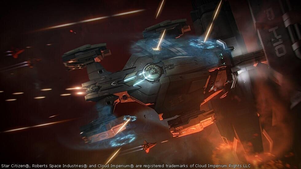 Star Citizen Anvil Legionnaire Concept Art : Vaisseau en approche