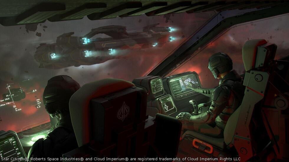 Star Citizen Anvil Legionnaire Concept Art : Vaisseau en approche