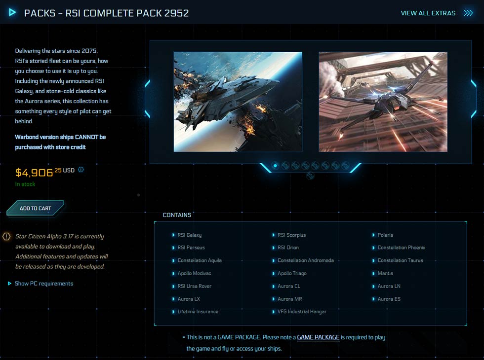 Star Citizen RSI Complete Pack 2952