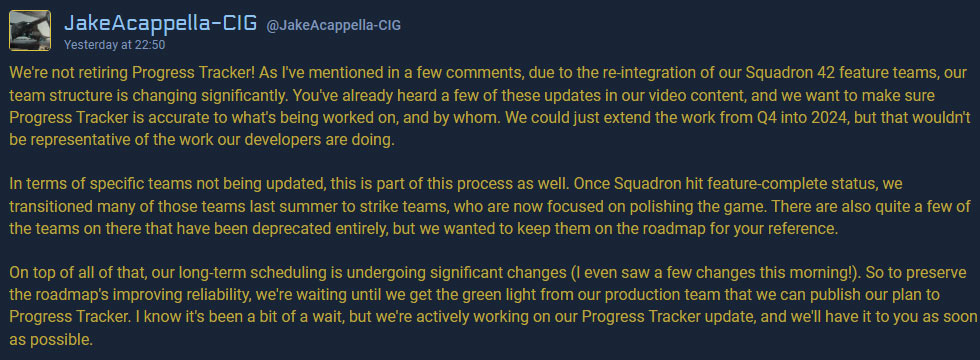 Star Citizen Spectrum: Alors MAINTENANT, pouvons-nous admettre que le PT est mort ?