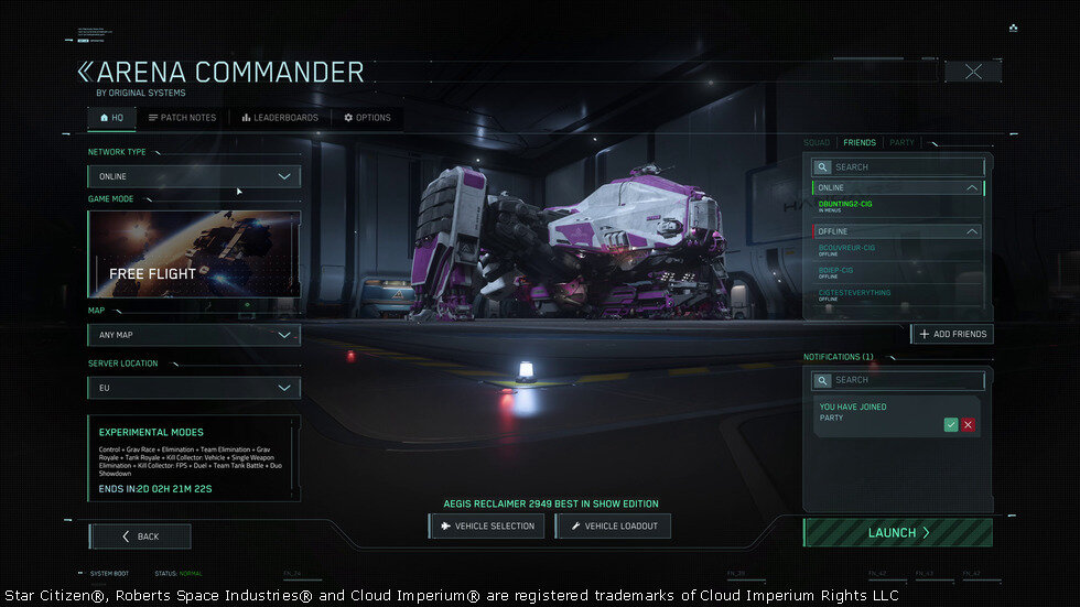 Star Citizen Patch Watch - Arena Commander