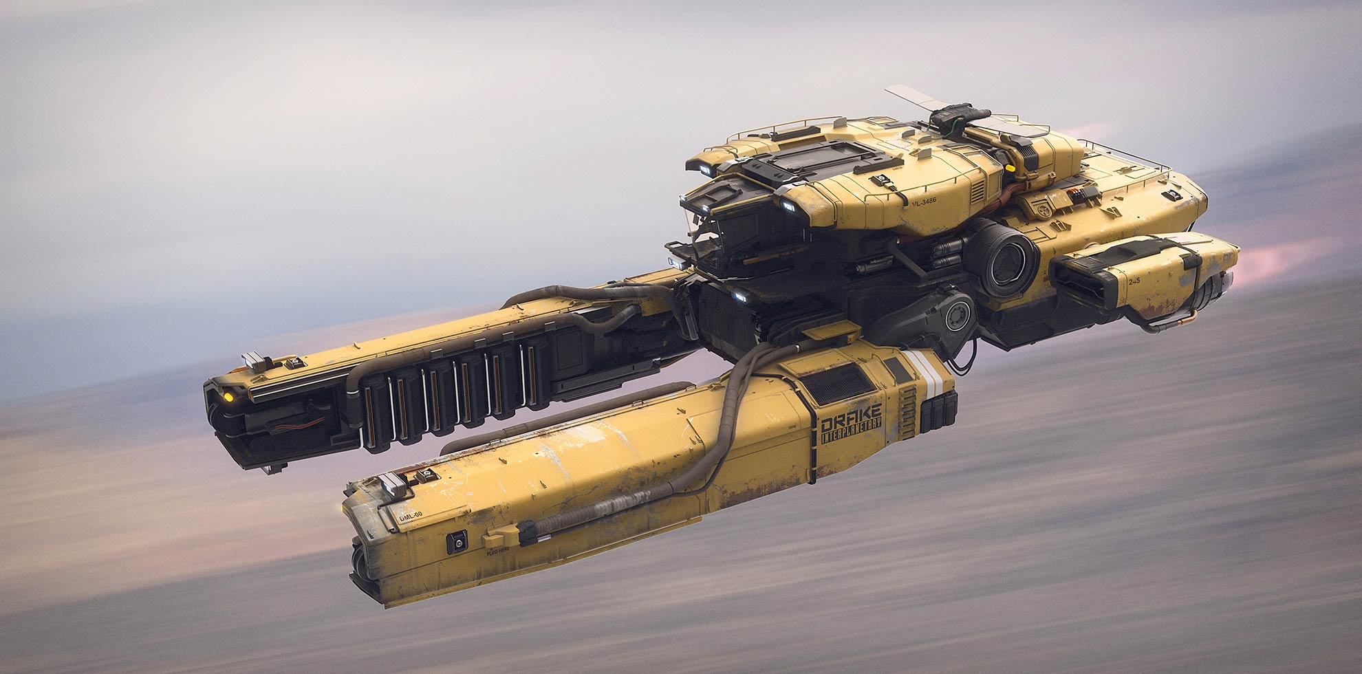 Star Citizen Drake Vulture In Flight