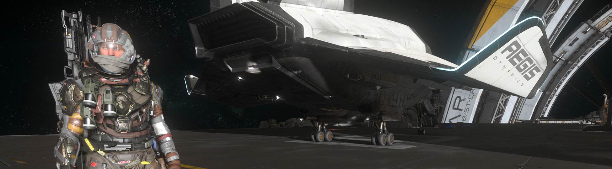 Star Citizen Gameplay, ile-avalon prend la pose devans un Avenger Titan