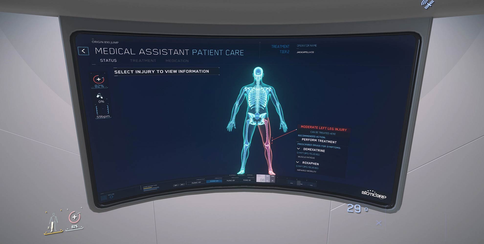 Star Citizen Gemaplay Medical 3-15 Med Bed Injury