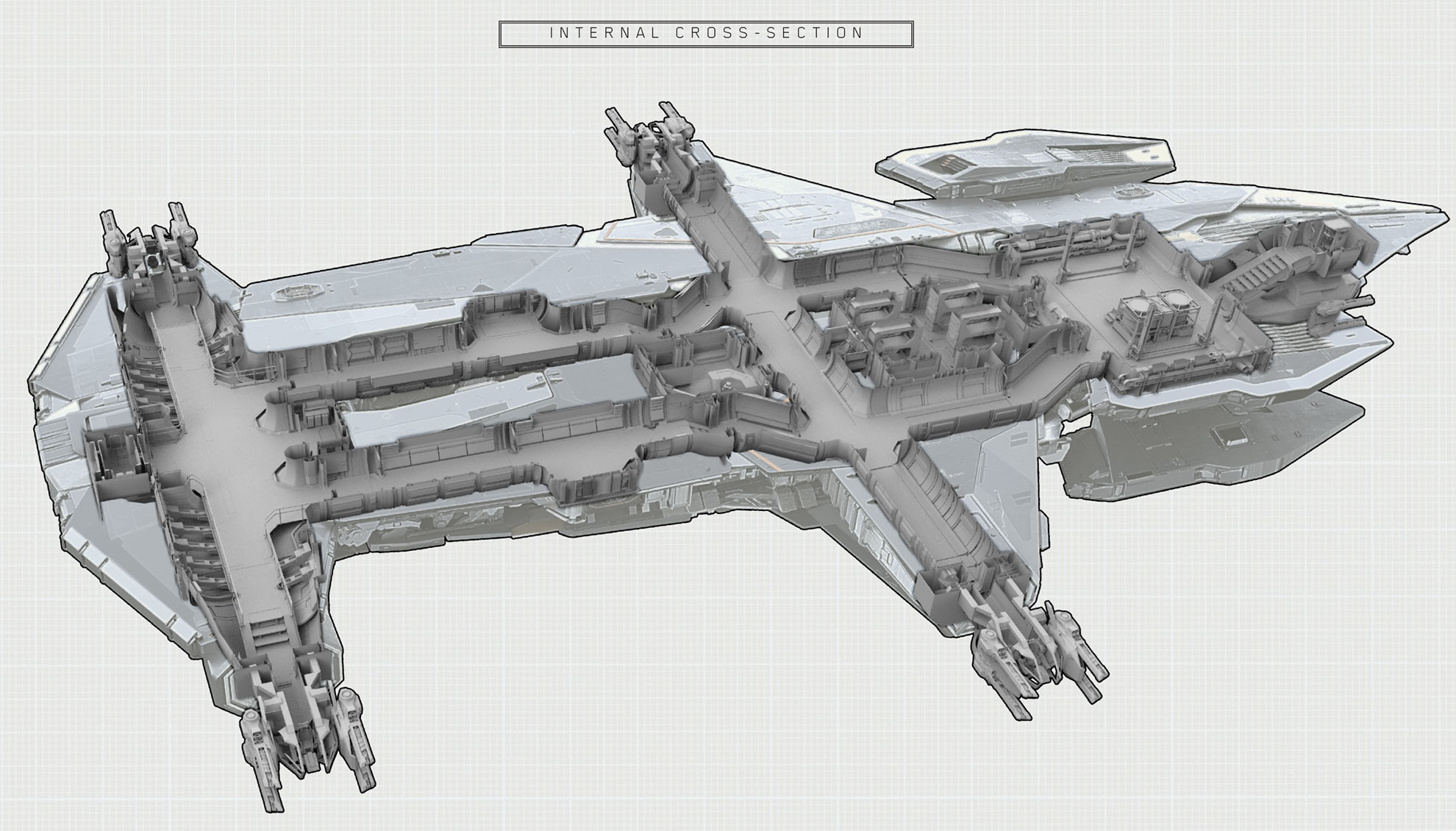 Star Citizen Hammerhead internal cross-section